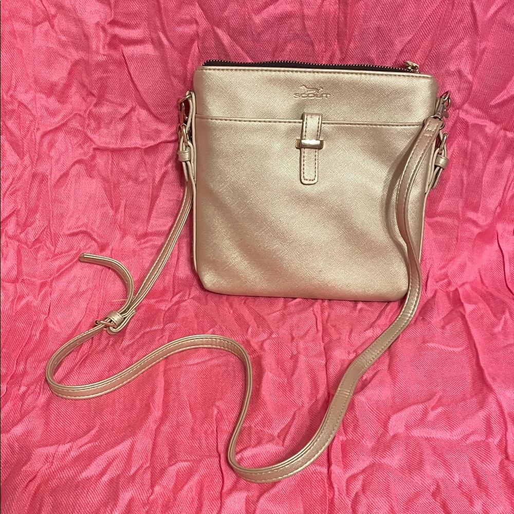 Scout Metallic Gold Crossbody Bag